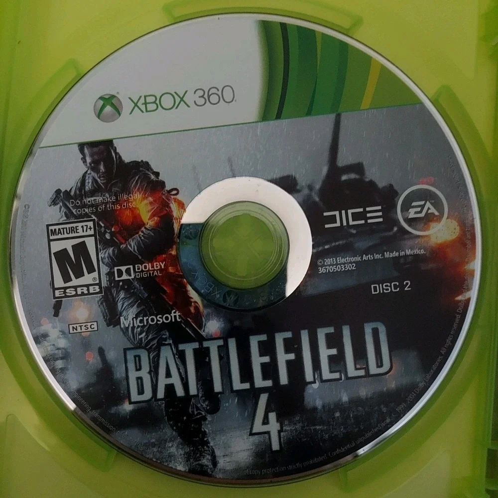 Battlefield 4‎ (Microsoft Xbox 360, 2013) 2 Disc Set No Manual